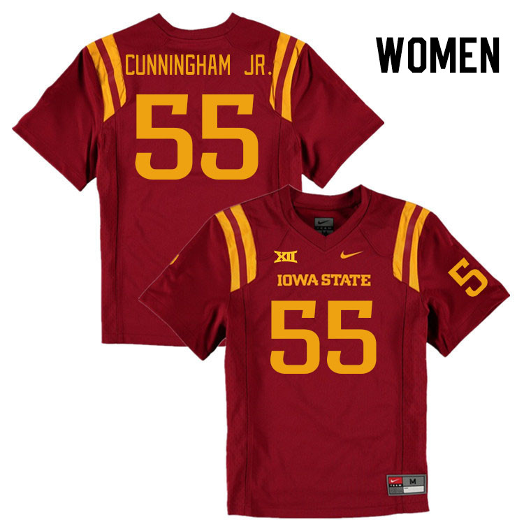 Women #55 Iowa State Cyclones College Football Jerseys Stitched Sale-Cardinal - Click Image to Close